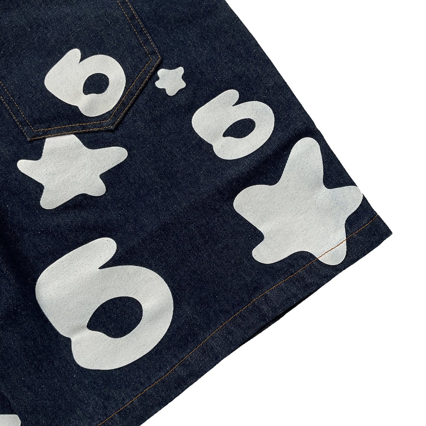 Sp5d*r Vintage Denim 5 Star Shorts