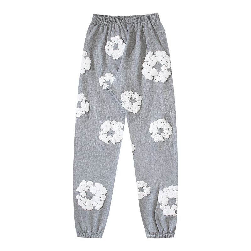 Denim Te*rs Wreath Joggers