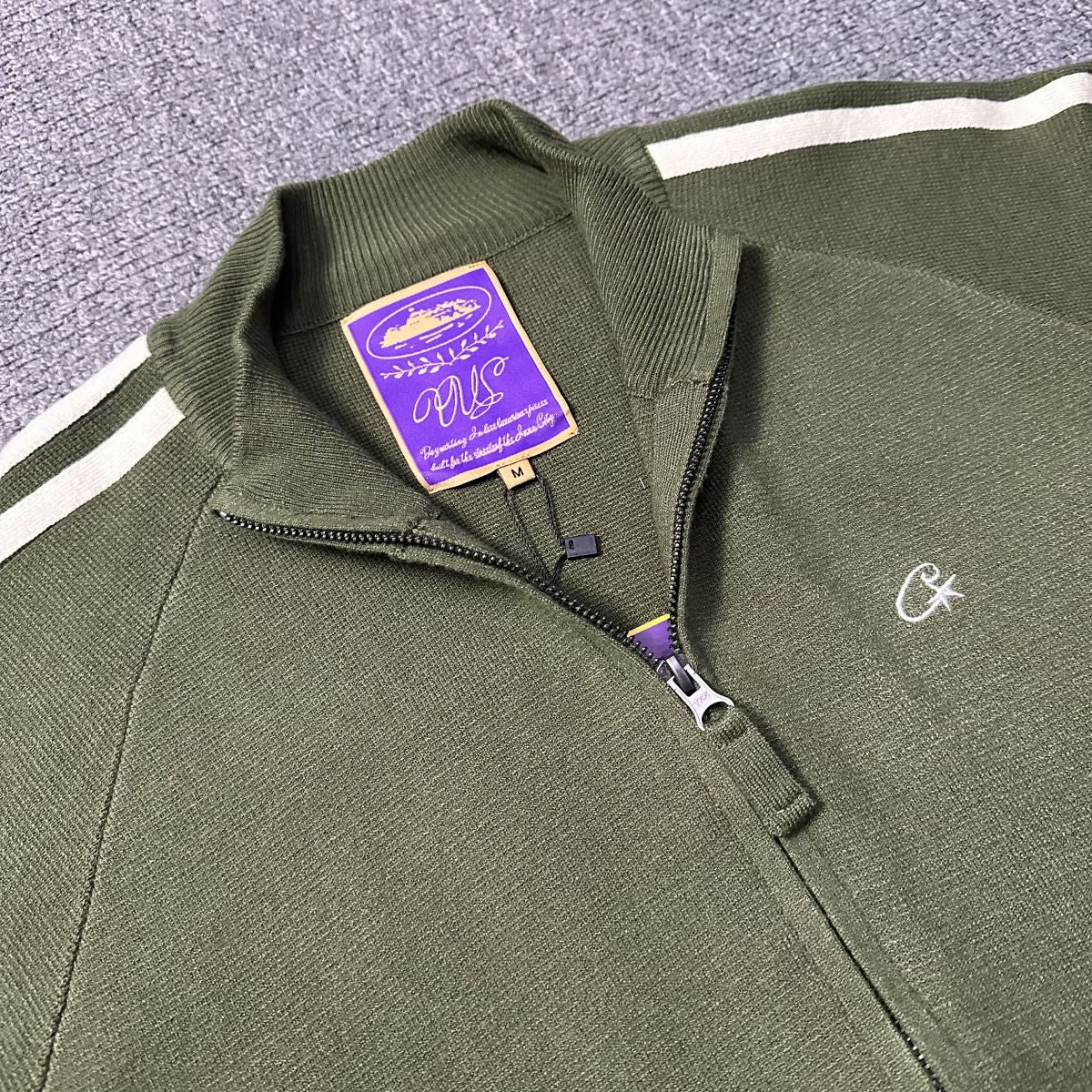 Cort*ez Khaki Fleece Zip-Up
