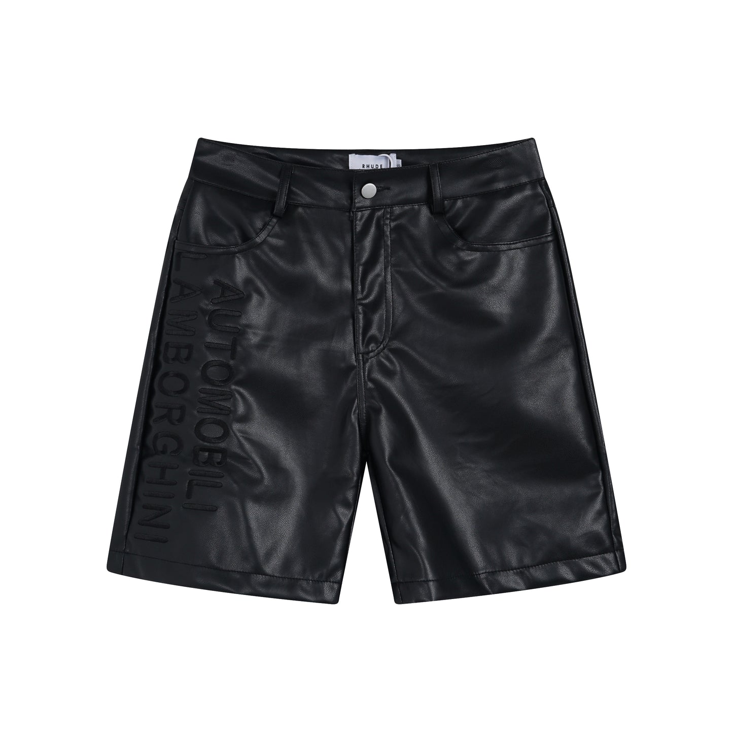 Rh*de Automobili Lamborghini LOGO Leather Shorts