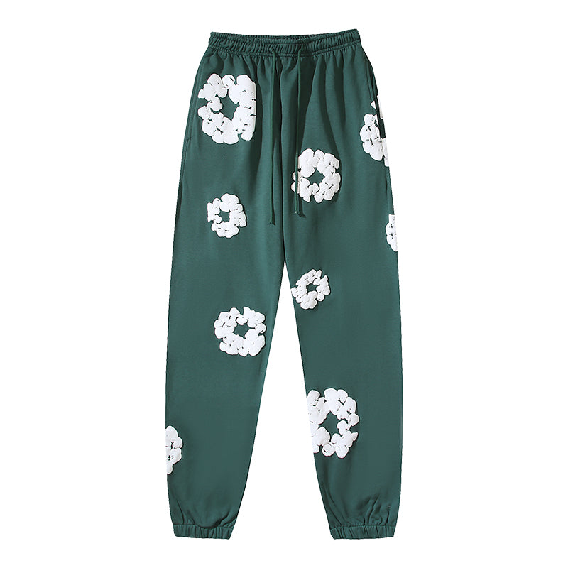 Denim Te*rs Wreath Joggers