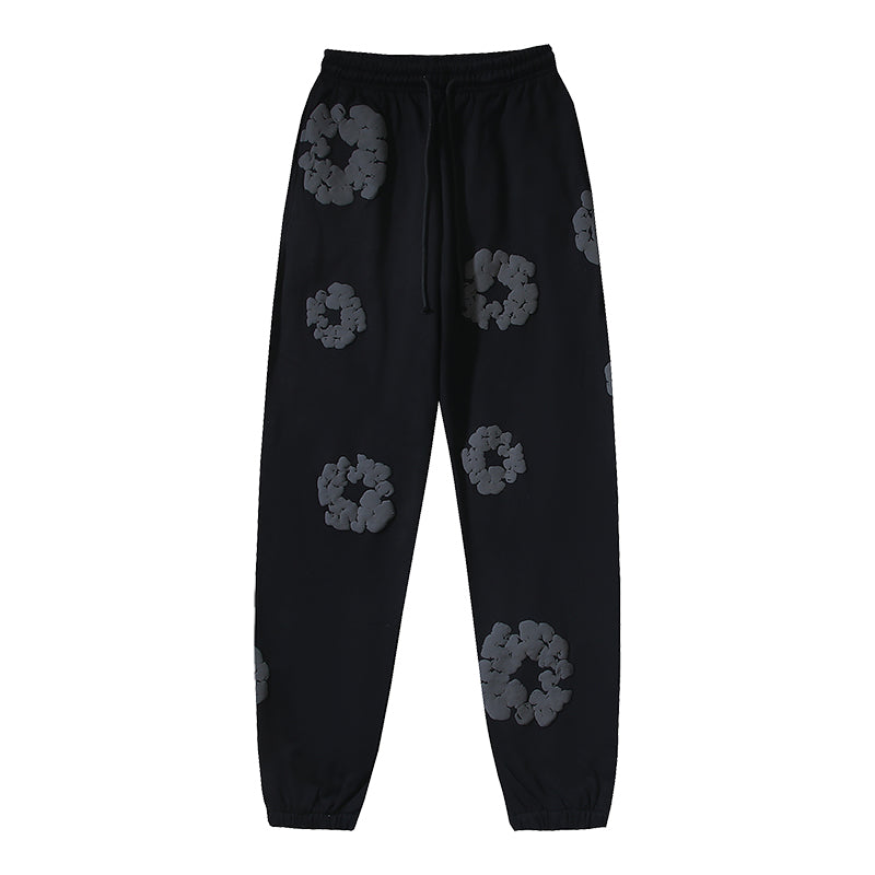 Denim Te*rs Wreath Joggers