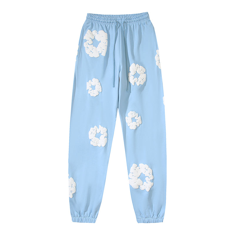 Denim Te*rs Wreath Joggers