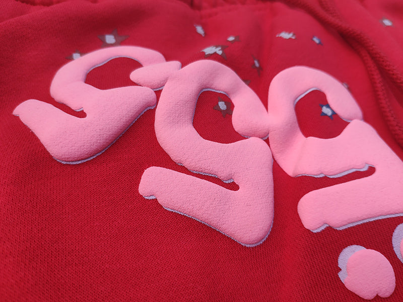 Sp5d*r Angel Numbers Sweatpants - Red