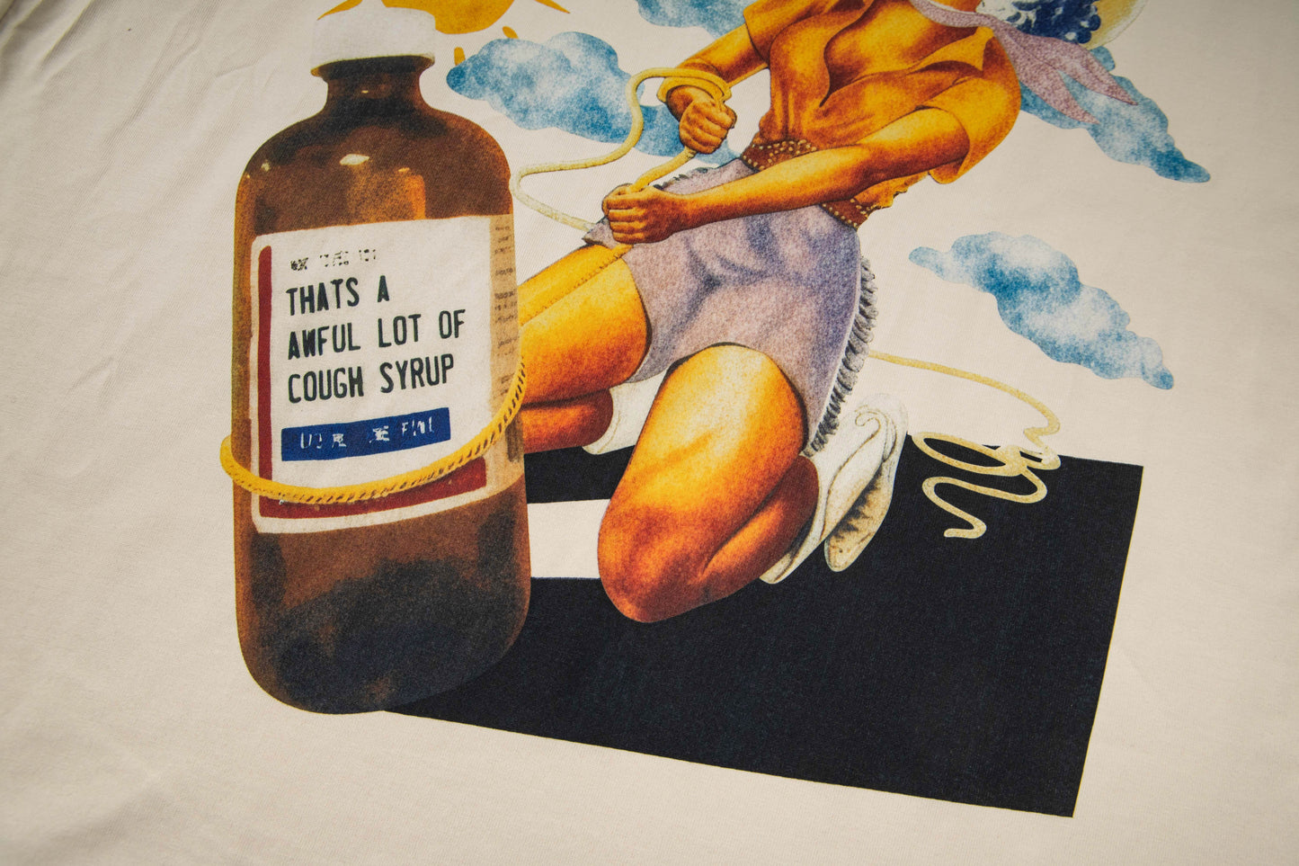 Th*t's a Awful Lot of Cough Syrup ALOCS Cream Lasso Bottle T-shirt