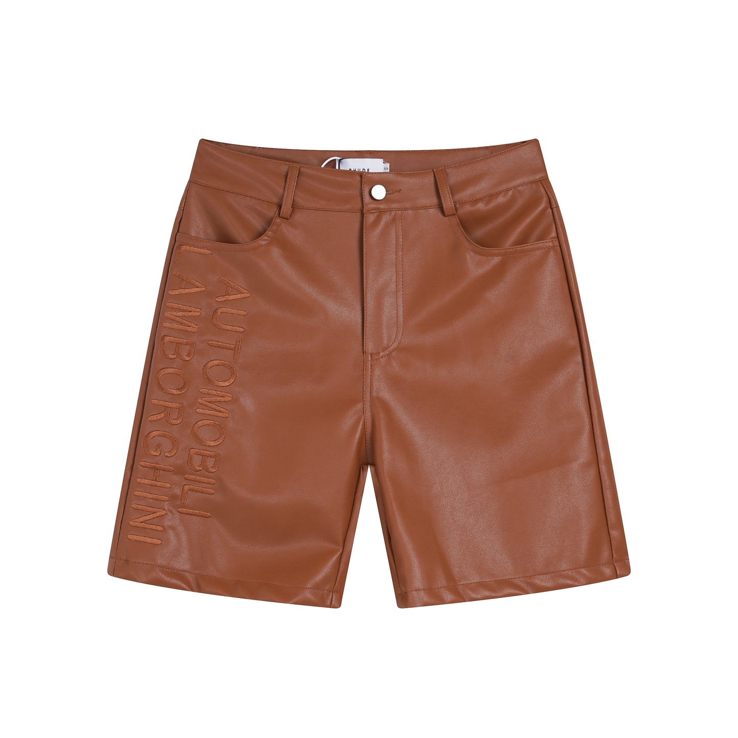 Rh*de Automobili Lamborghini LOGO Leather Shorts