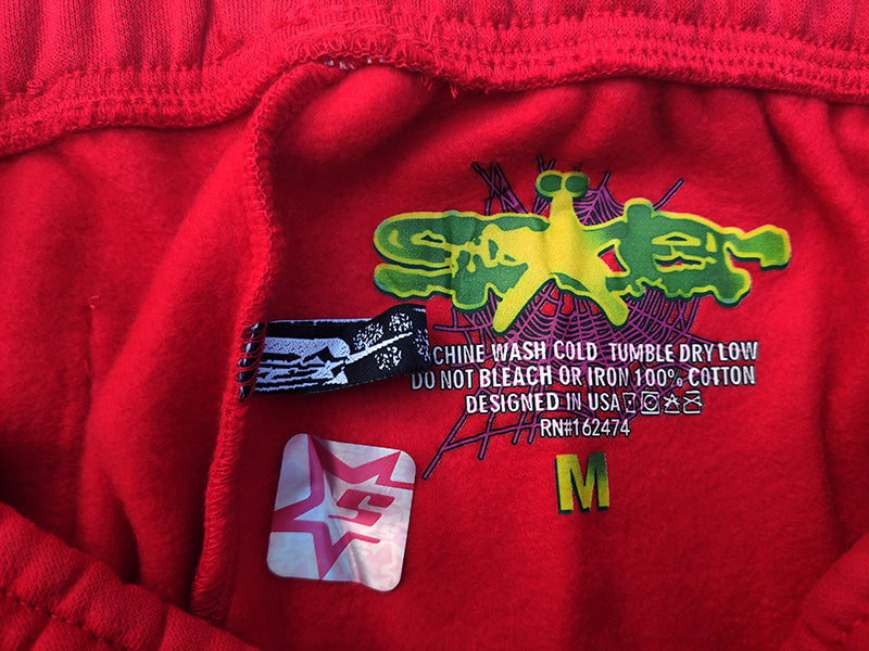 Sp5d*r Angel Numbers Sweatpants - Red