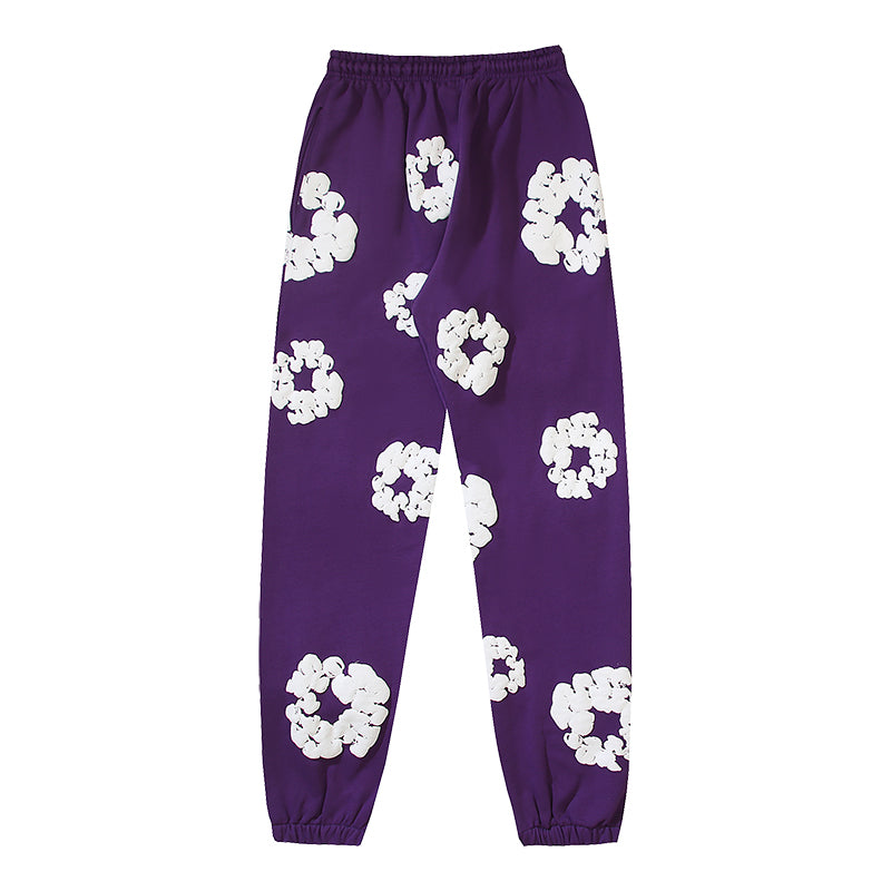 Denim Te*rs Wreath Joggers