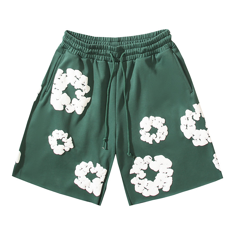 Denim Te*rs Wreath Shorts
