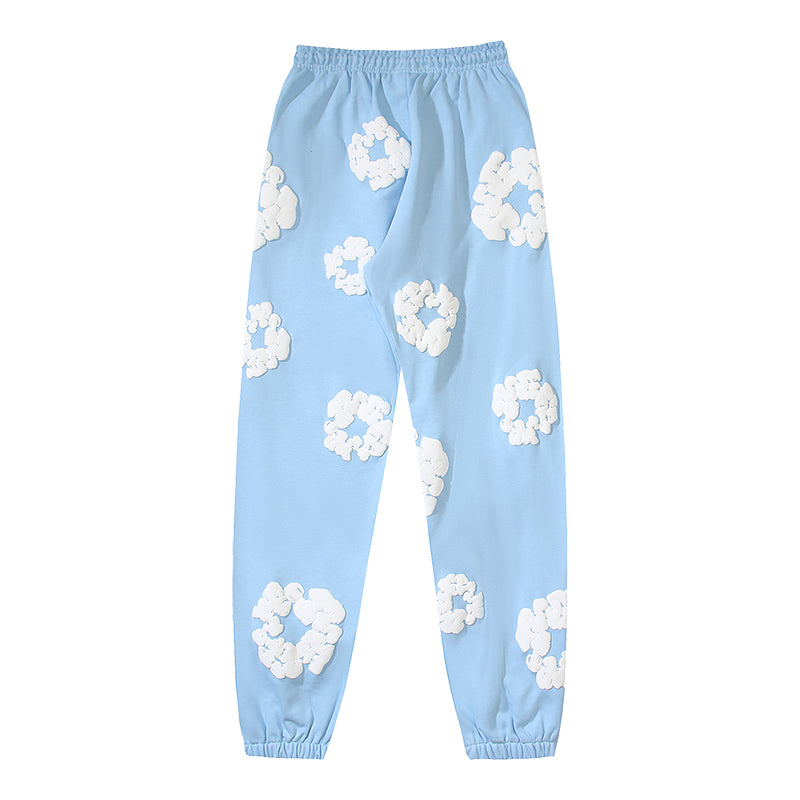 Denim Te*rs Wreath Joggers