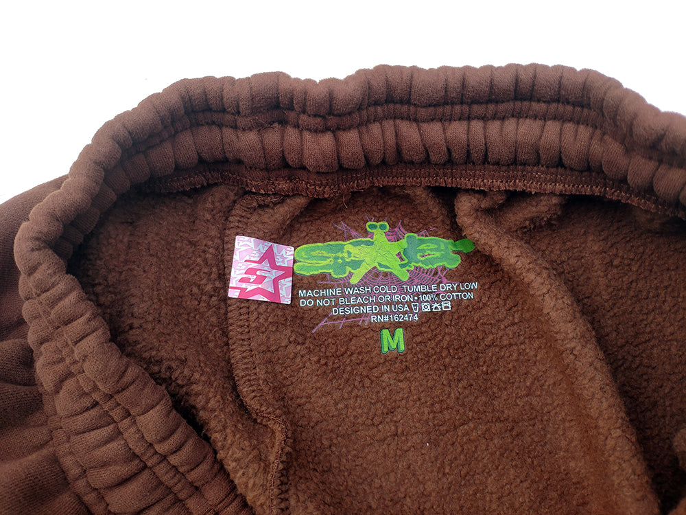 Sp5d*r Classic Sweatpants - Pink/Brown