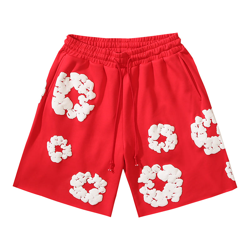 Denim Te*rs Wreath Shorts