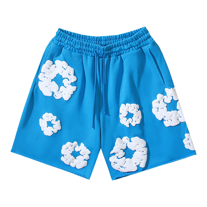 Denim Te*rs Wreath Shorts