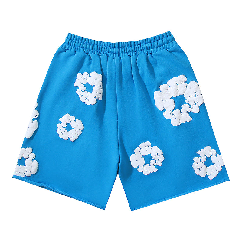 Denim Te*rs Wreath Shorts