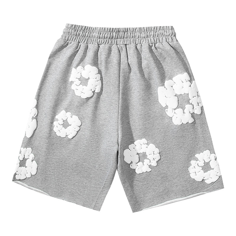 Denim Te*rs Wreath Shorts