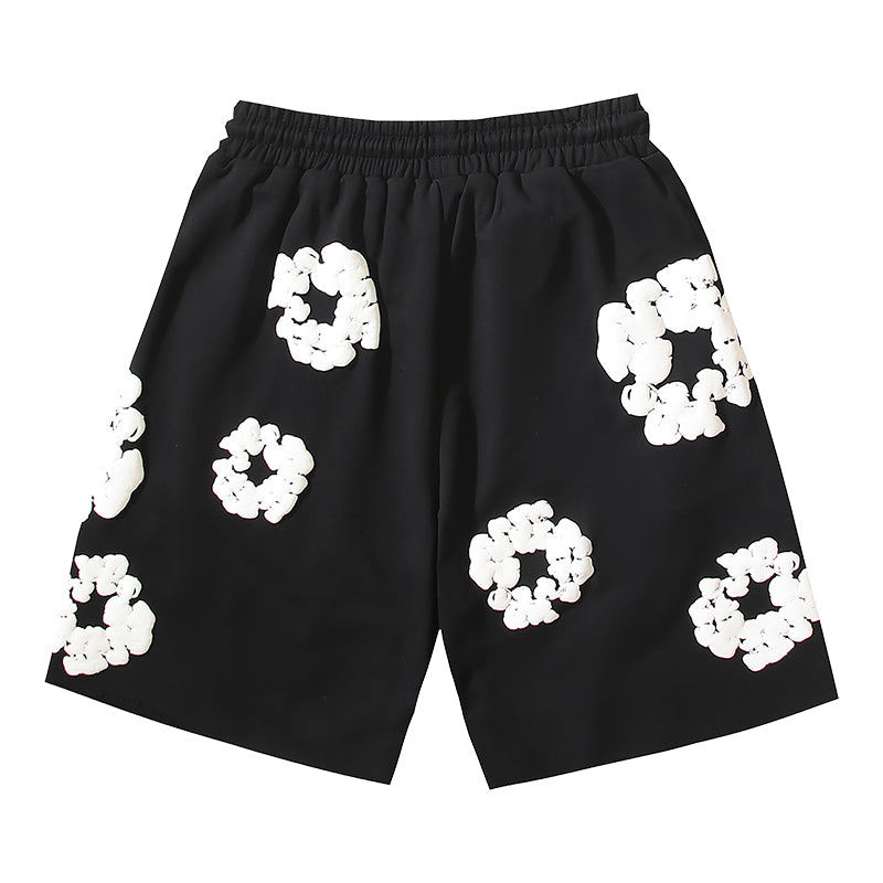 Denim Te*rs Wreath Shorts
