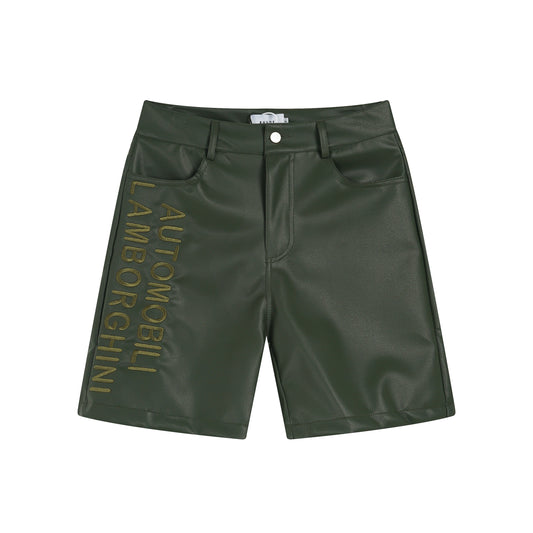 Rh*de Automobili Lamborghini LOGO Leather Shorts