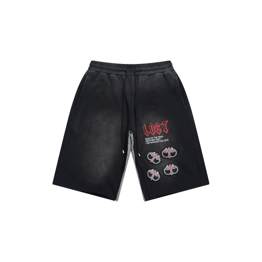 L*st Intr*cacy Rhinestone MITT Sweat Shorts