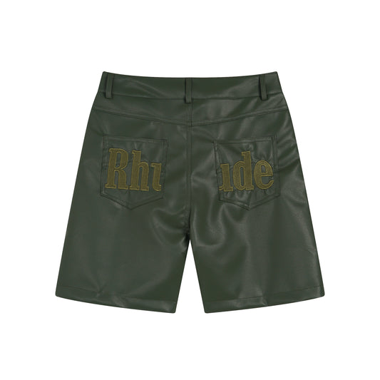 Rh*de Automobili Lamborghini LOGO Leather Shorts