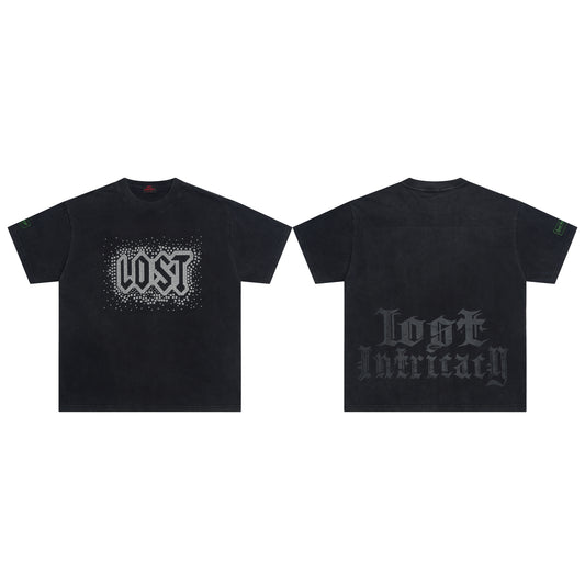 L*st Intr*cacy Black Rhinestone T-Shirt