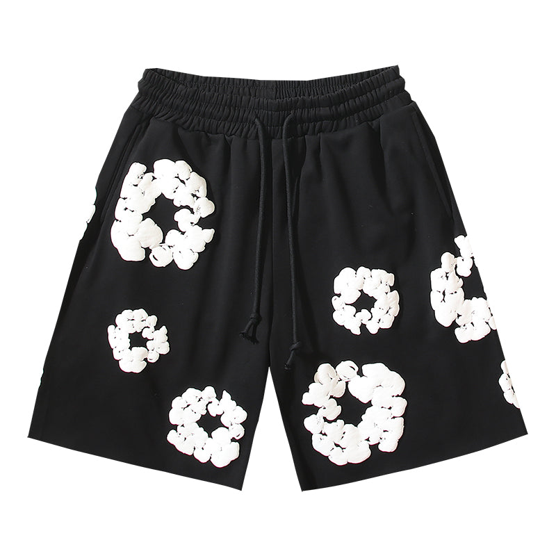 Denim Te*rs Wreath Shorts