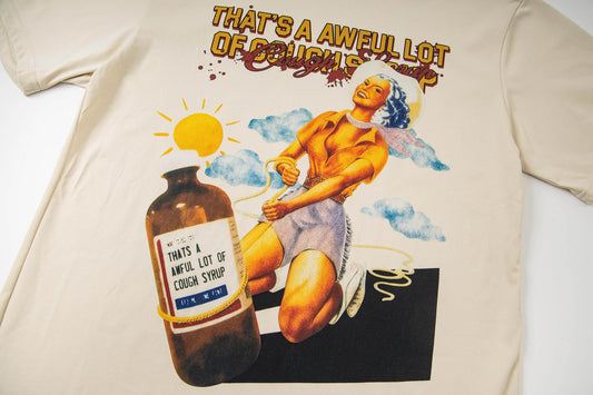 Th*t's a Awful Lot of Cough Syrup ALOCS Cream Lasso Bottle T-shirt