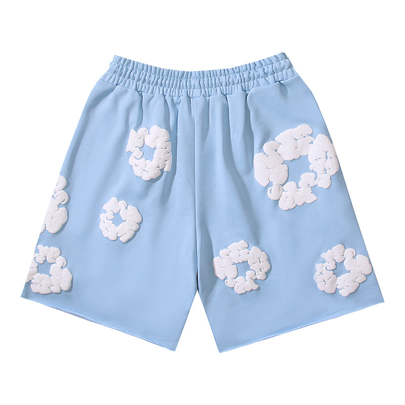 Denim Te*rs Wreath Shorts