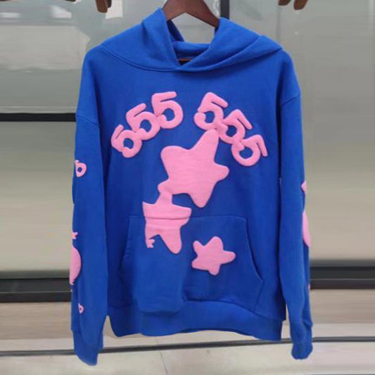 Sp5d*r Blue Beluga Angel Numbers Hoodie