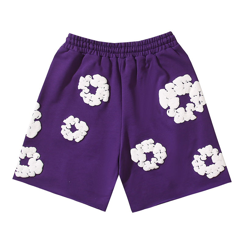 Denim Te*rs Wreath Shorts