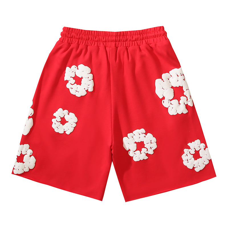 Denim Te*rs Wreath Shorts