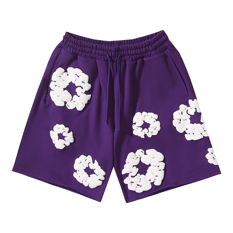 Denim Te*rs Wreath Shorts