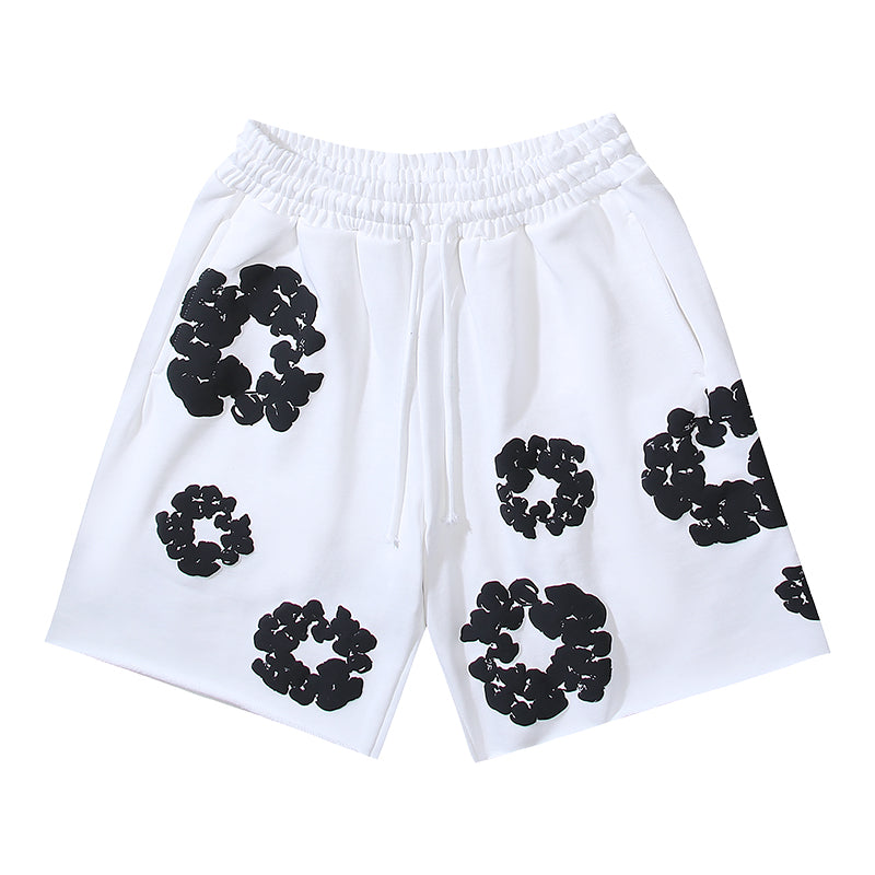 Denim Te*rs Wreath Shorts