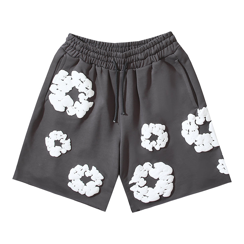 Denim Te*rs Wreath Shorts