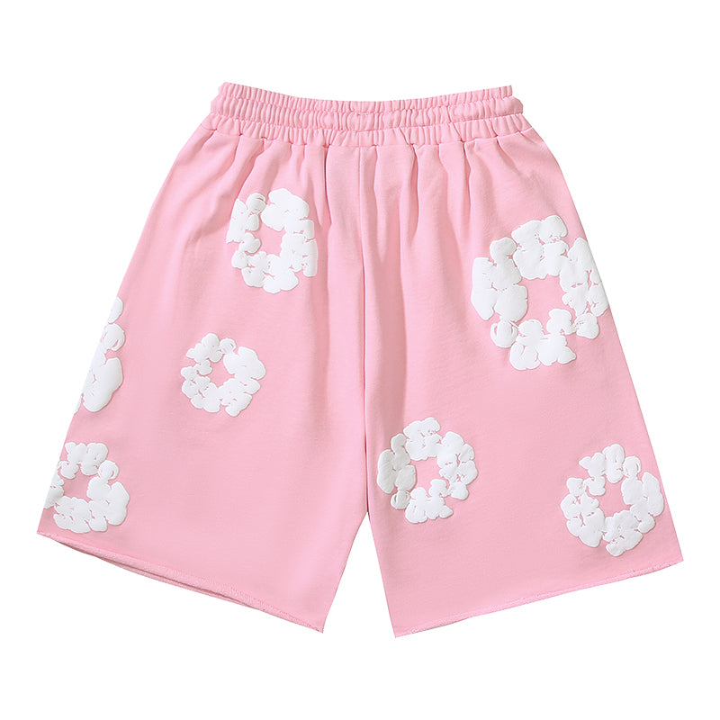 Denim Te*rs Wreath Shorts