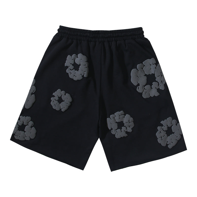 Denim Te*rs Wreath Shorts