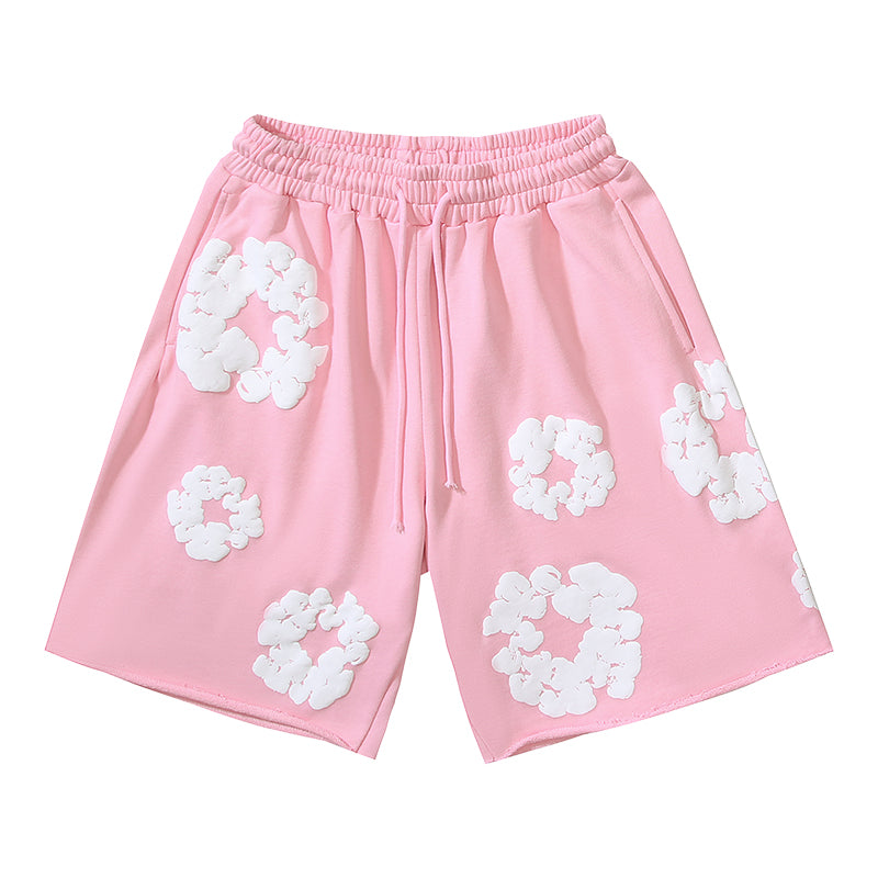 Denim Te*rs Wreath Shorts