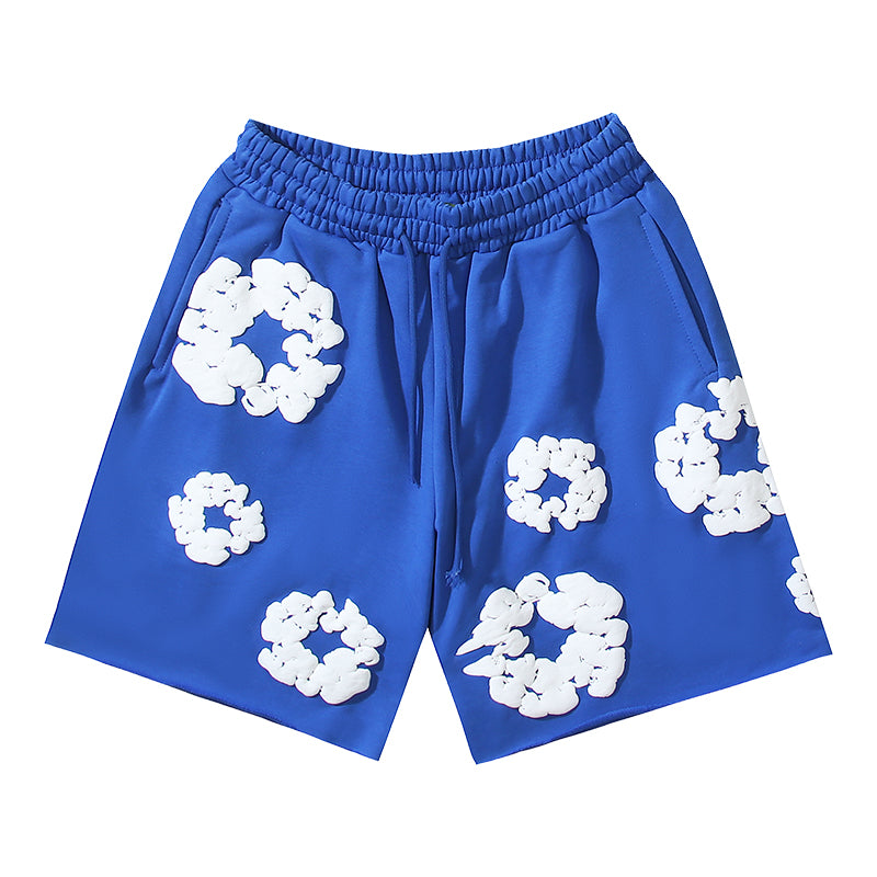 Denim Te*rs Wreath Shorts