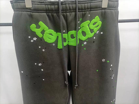 Sp5d*r Classic Sweatpants - Green/Grey