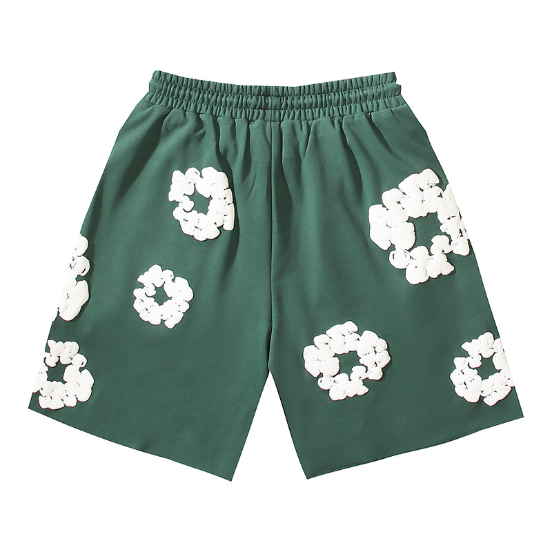 Denim Te*rs Wreath Shorts
