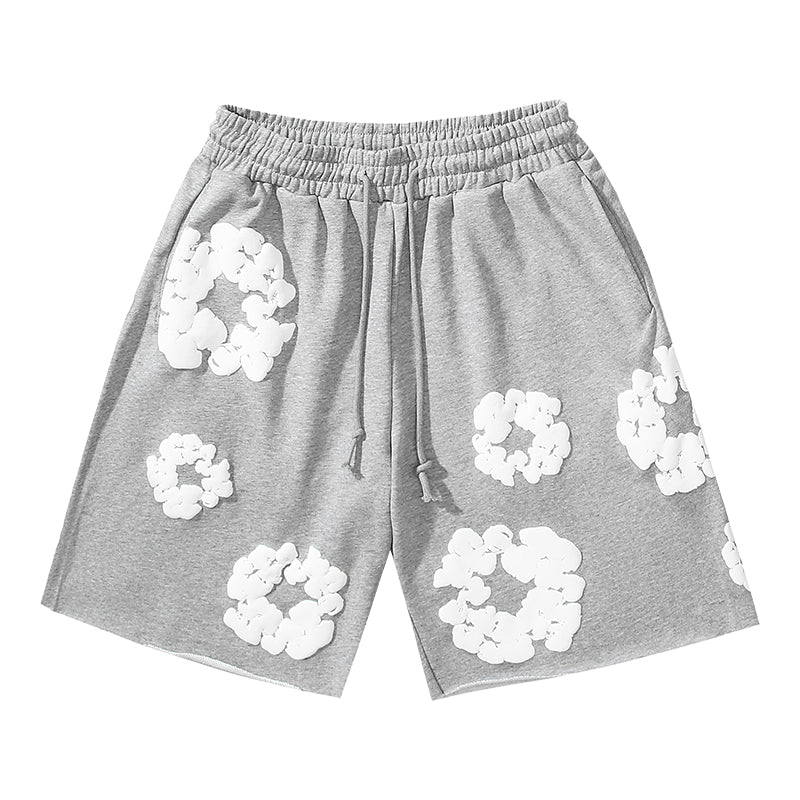 Denim Te*rs Wreath Shorts