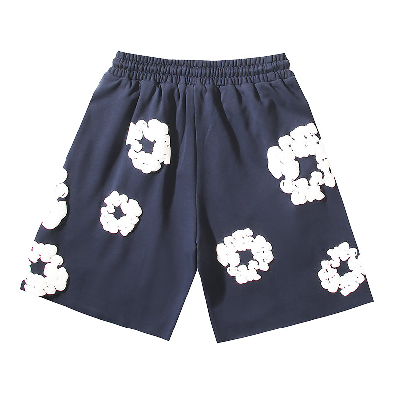 Denim Te*rs Wreath Shorts